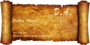 Daku Axel névjegykártya
